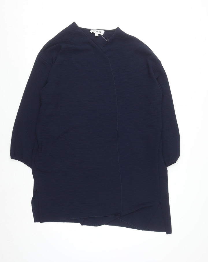 Gerard Women's Blue V-Neck 3/4 Sleeve Open Cardigan Size 16