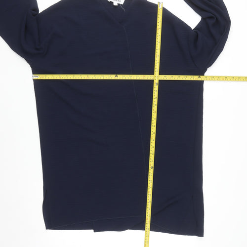 Gerard Women's Blue V-Neck 3/4 Sleeve Open Cardigan Size 16