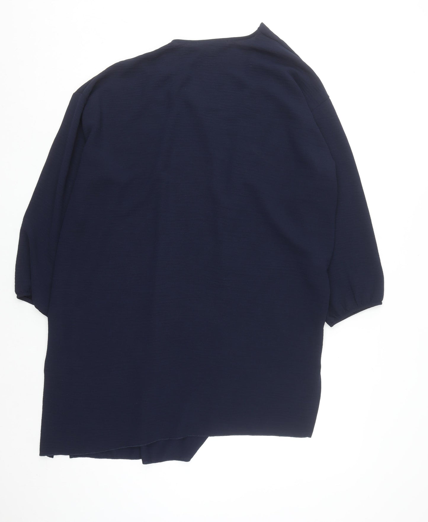 Gerard Women's Blue V-Neck 3/4 Sleeve Open Cardigan Size 16