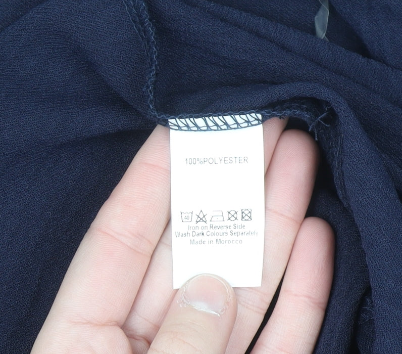 Gerard Women's Blue V-Neck 3/4 Sleeve Open Cardigan Size 16