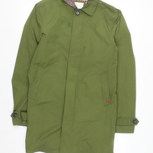 Ben Sherman Men's Green Mid-Length Trench Coat Size S