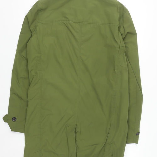 Ben Sherman Men's Green Mid-Length Trench Coat Size S