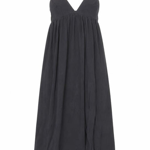 Urban Outfitters Women Black XS V-Neck Long Slip Dress