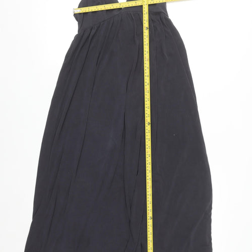 Urban Outfitters Women Black XS V-Neck Long Slip Dress