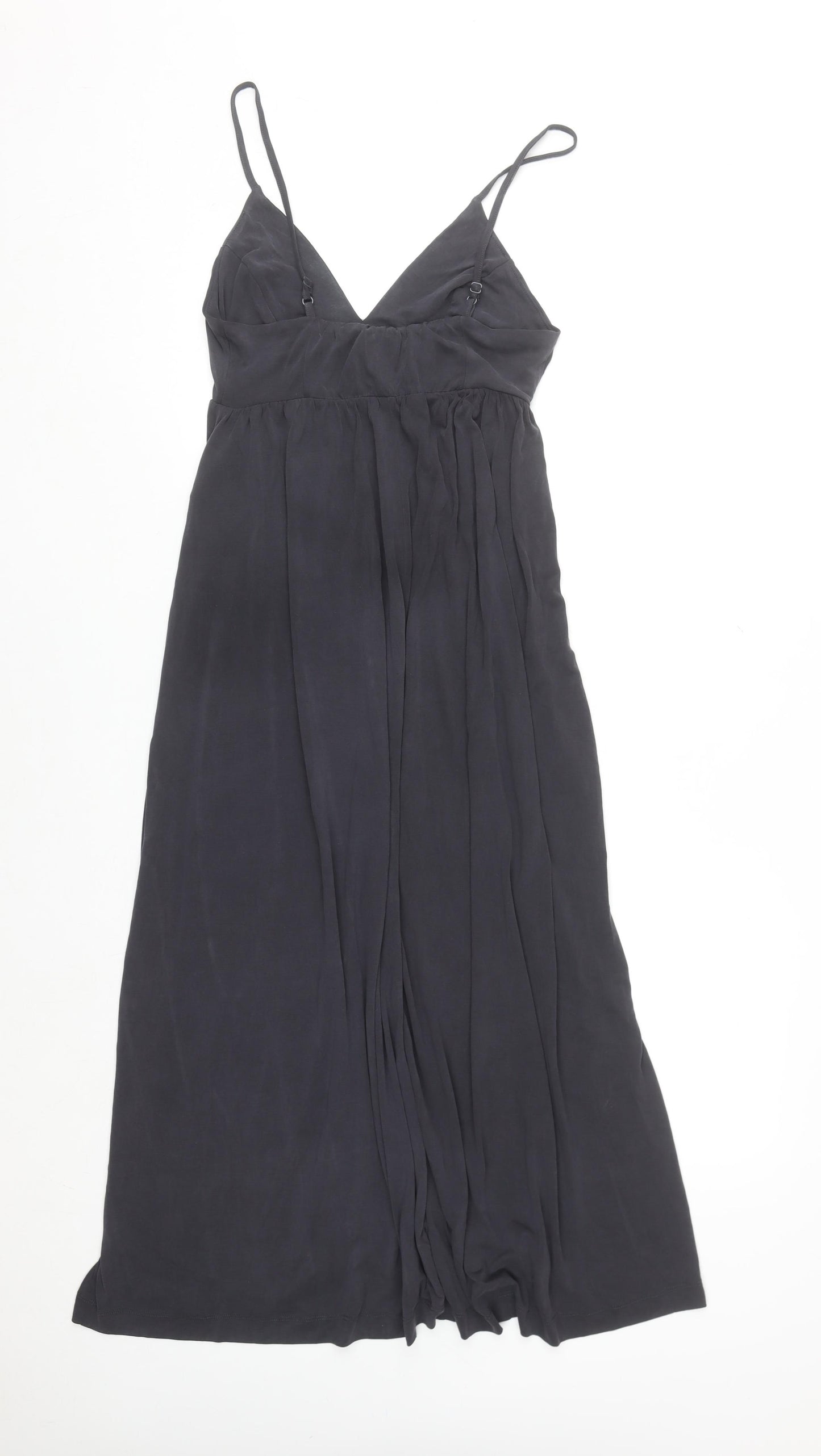 Urban Outfitters Women Black XS V-Neck Long Slip Dress