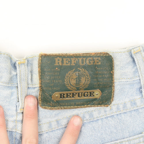 Refuge Womens Blue High Rise Mom Jeans Size 25 Relaxed Fit Denim