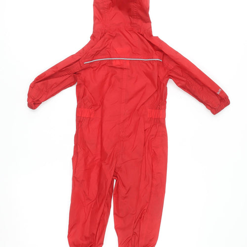 Regatta Great Outdoors Red Unisex Baby 12-18M Waterproof Hooded Snowsuit