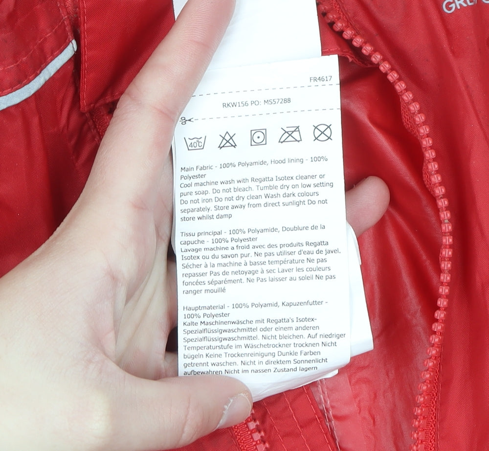 Regatta Great Outdoors Red Unisex Baby 12-18M Waterproof Hooded Snowsuit