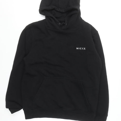 Nicce Men Black Pullover Hoodie S Regular Fit Fleece