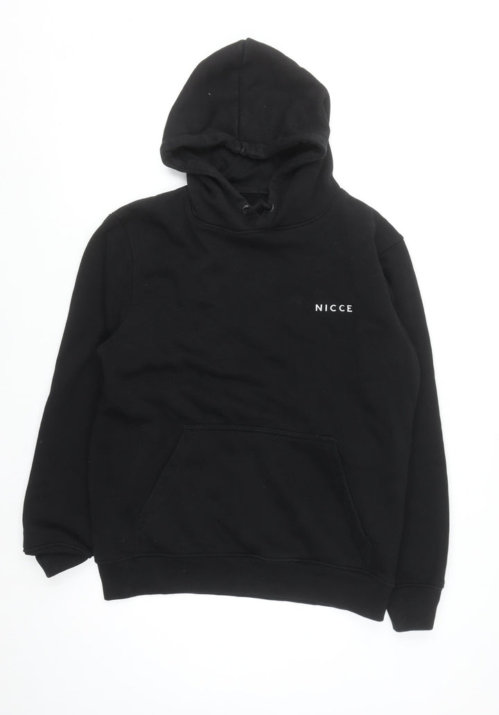 Nicce Men Black Pullover Hoodie S Regular Fit Fleece