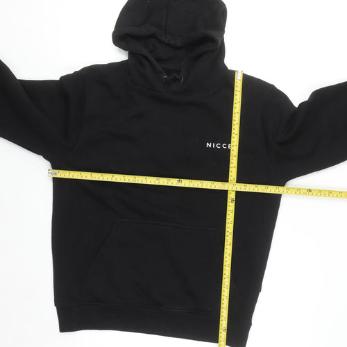 Nicce Men Black Pullover Hoodie S Regular Fit Fleece