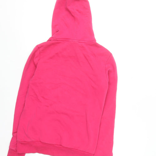 Puma Women's Pink Pullover Hoodie Size 10 with Logo Design