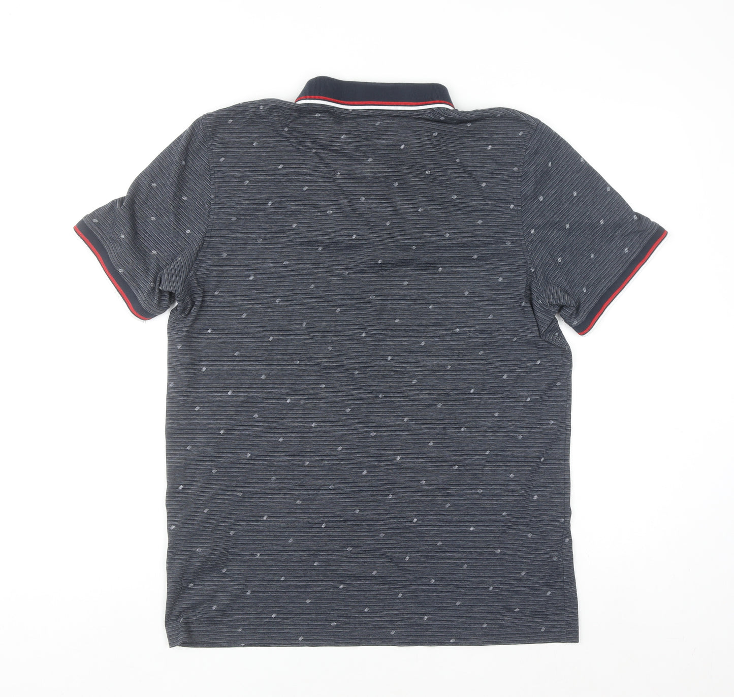Jack & Jones Men's Blue Slim Fit Polo Shirt Size L