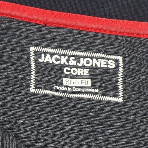 Jack & Jones Men's Blue Slim Fit Polo Shirt Size L