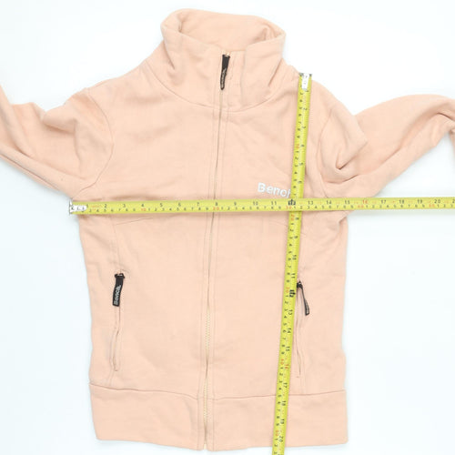 Bench Womens Beige XS Full Zip Fleece Sweatshirt with Pockets