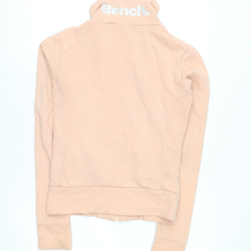Bench Womens Beige XS Full Zip Fleece Sweatshirt with Pockets