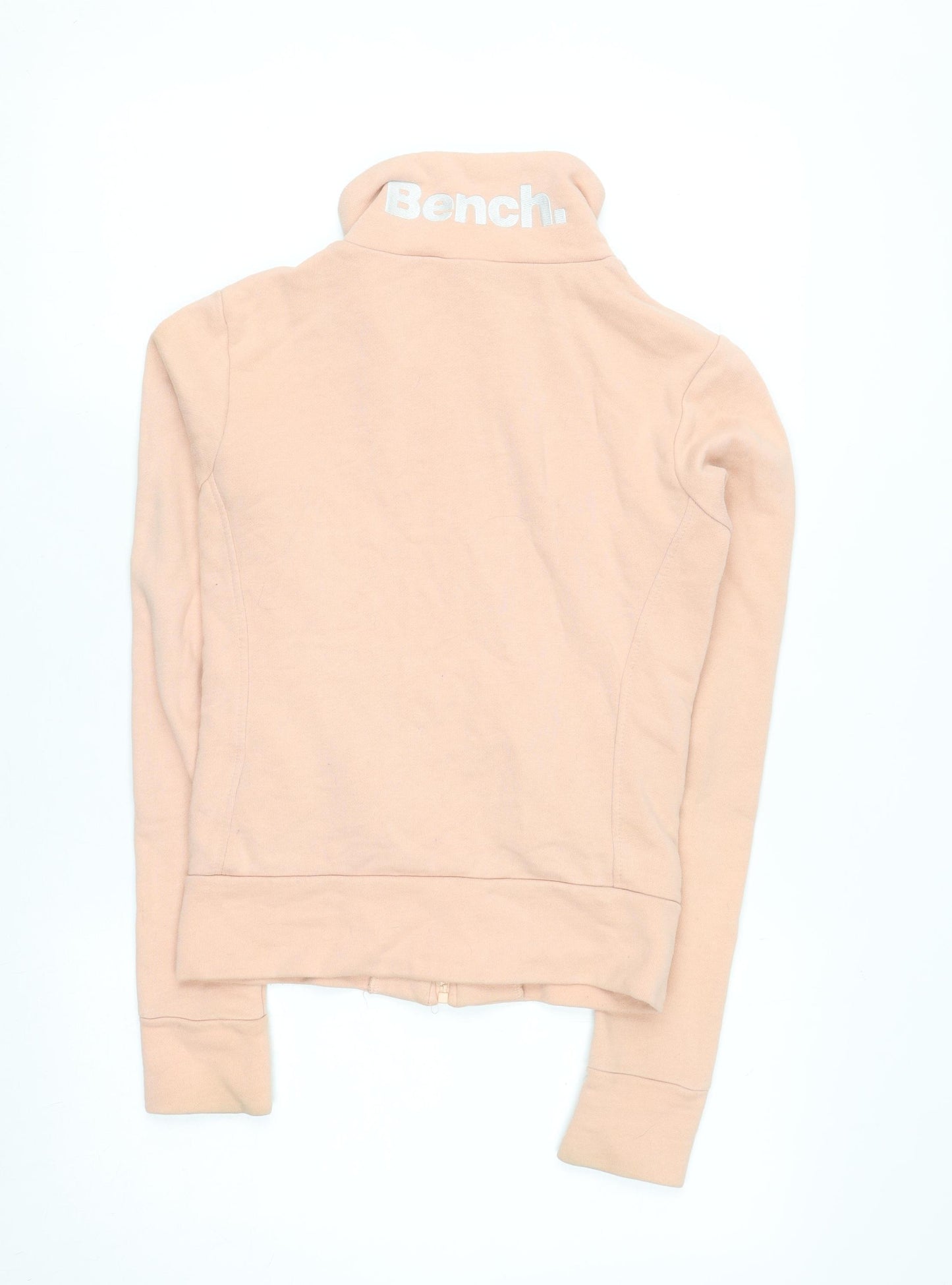 Bench Womens Beige XS Full Zip Fleece Sweatshirt with Pockets