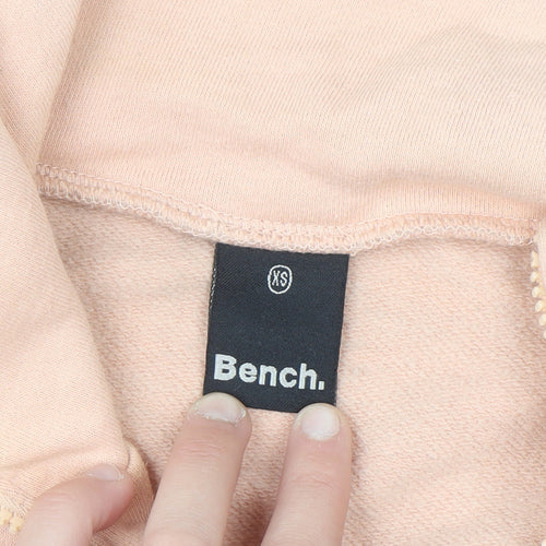 Bench Womens Beige XS Full Zip Fleece Sweatshirt with Pockets