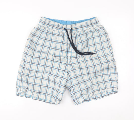 McKenzie Men's Blue Check Quick Dry Swim Shorts Size M