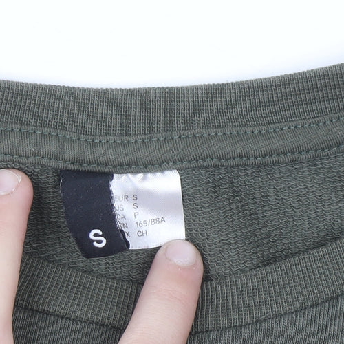 Divided Women Khaki Green Pullover Sweatshirt Small Forever Graphic