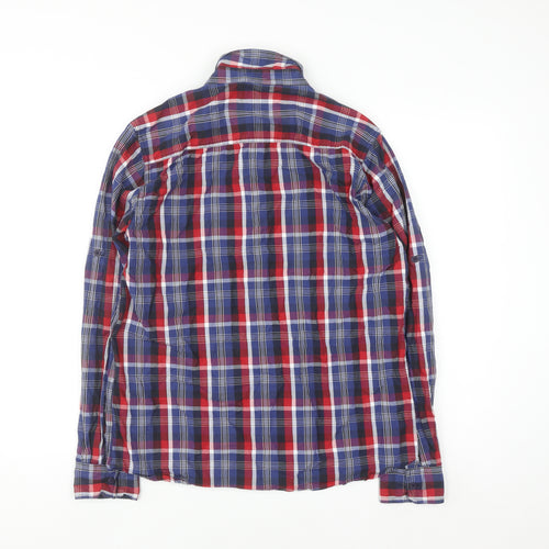 Gasoline Men's Multicoloured Checked Cotton Button-Up Shirt Size L