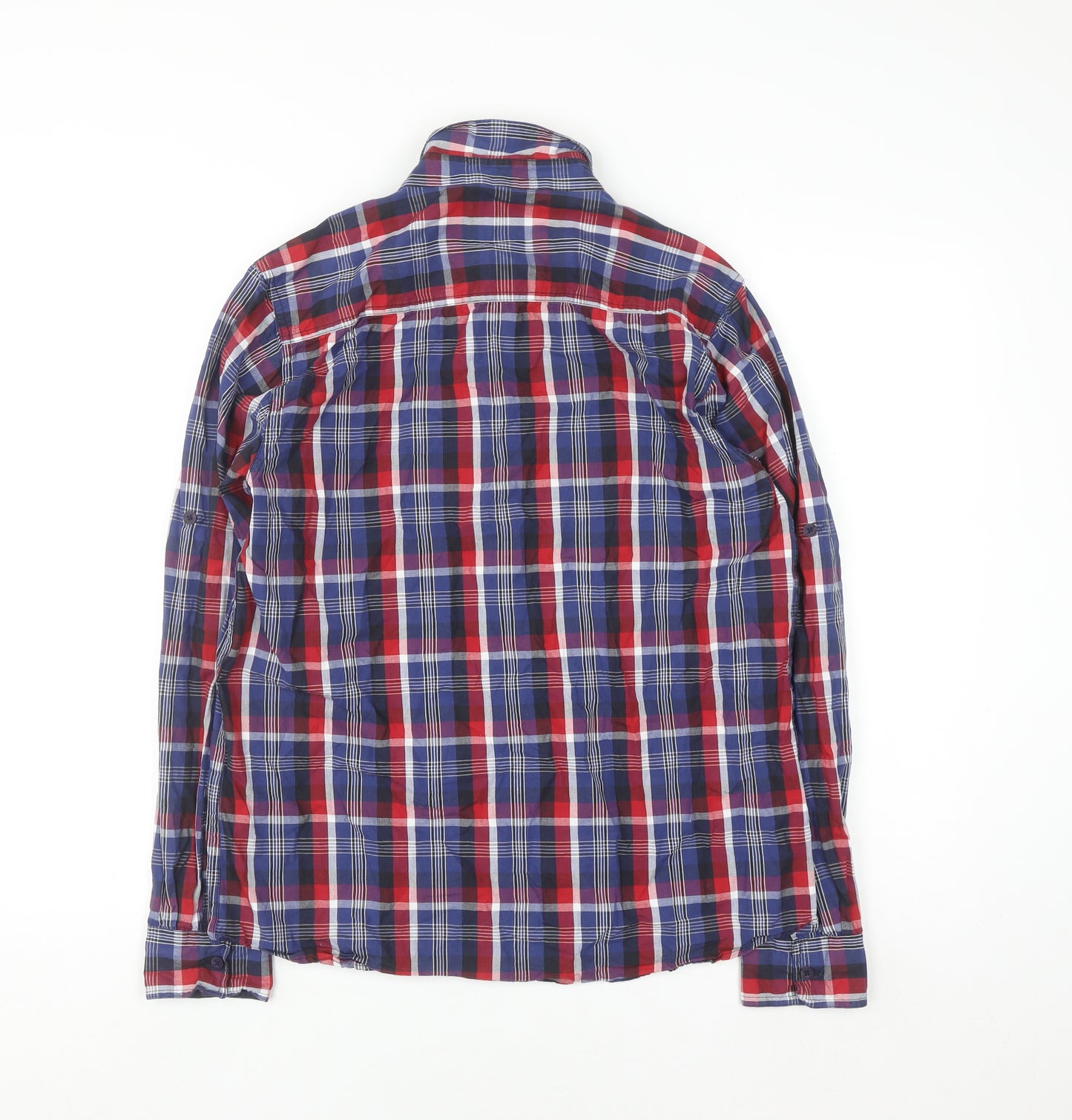 Gasoline Men's Multicoloured Checked Cotton Button-Up Shirt Size L