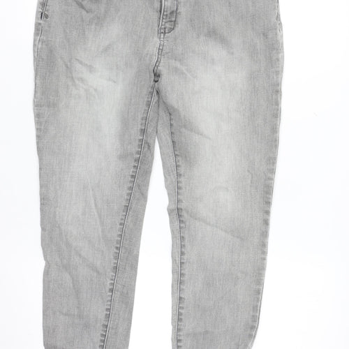 Superdry Women’s Grey Skinny Jeans 31W Ankle Zip Cotton Blend