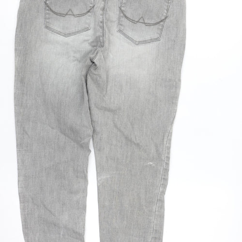 Superdry Women’s Grey Skinny Jeans 31W Ankle Zip Cotton Blend