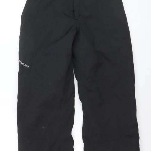 TOG24 Boys Black Waterproof Insulated Ski Salopettes 13 Years