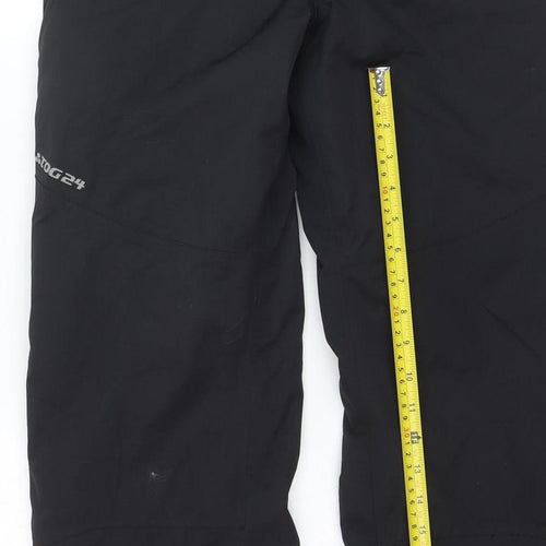 TOG24 Boys Black Waterproof Insulated Ski Salopettes 13 Years