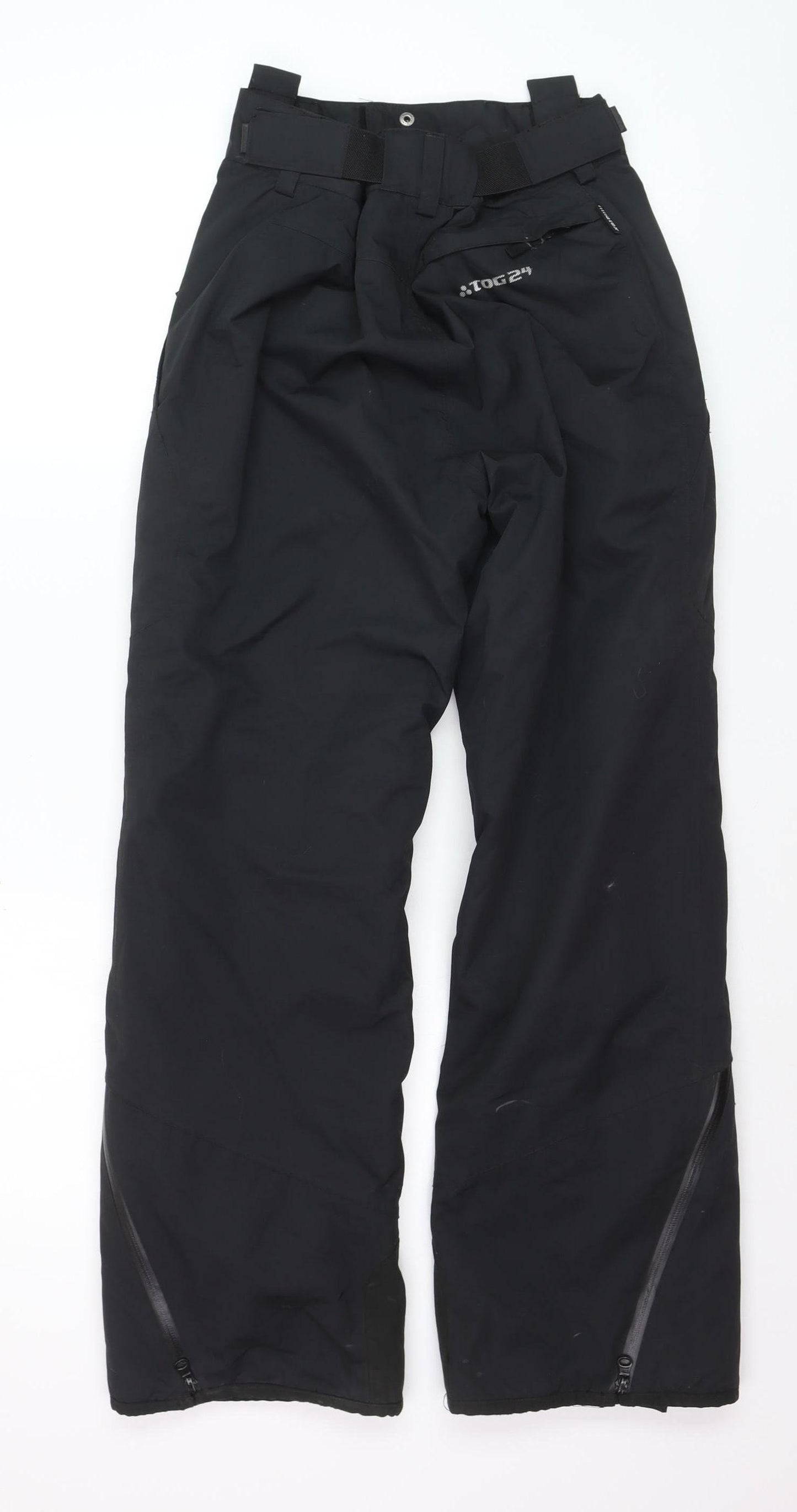TOG24 Boys Black Waterproof Insulated Ski Salopettes 13 Years