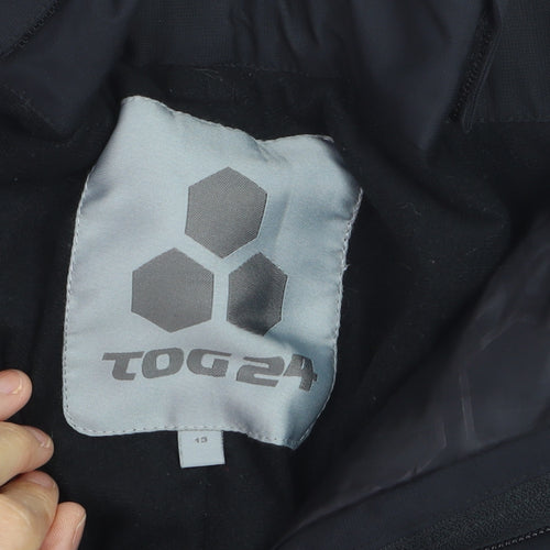 TOG24 Boys Black Waterproof Insulated Ski Salopettes 13 Years