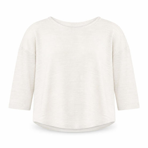 Olive & Oak Women’s Ivory Knit Relaxed Fit 3/4 Sleeve Pullover Jumper M