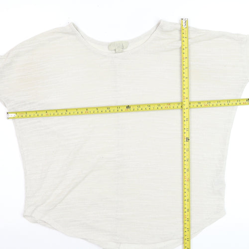 Olive & Oak Women’s Ivory Knit Relaxed Fit 3/4 Sleeve Pullover Jumper M
