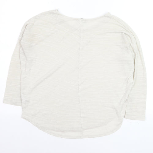 Olive & Oak Women’s Ivory Knit Relaxed Fit 3/4 Sleeve Pullover Jumper M