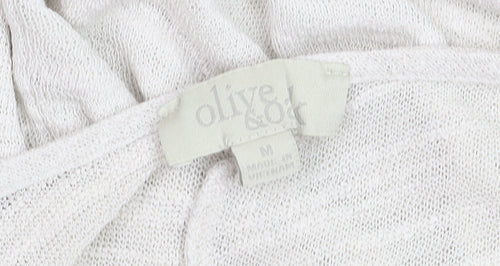 Olive & Oak Women’s Ivory Knit Relaxed Fit 3/4 Sleeve Pullover Jumper M
