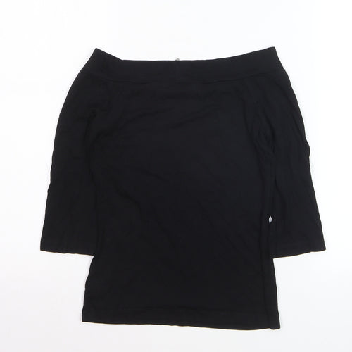 ASOS Women’s Black Boat Neck Jersey Top Size 8 Slim Fit