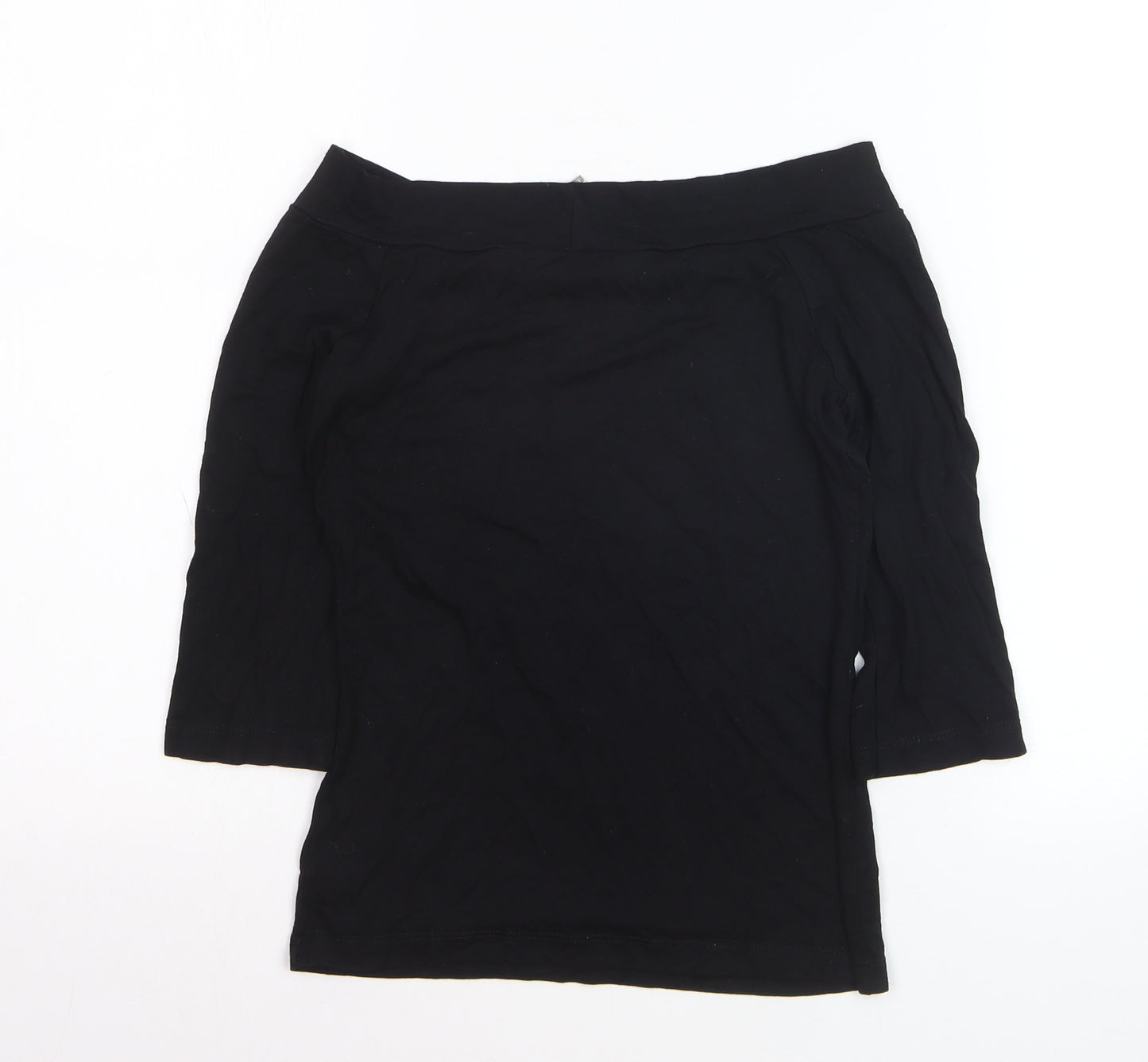 ASOS Women’s Black Boat Neck Jersey Top Size 8 Slim Fit