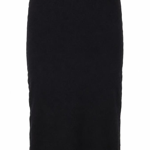 Pink Woman Black XS Midi Pencil Stretch Skirt for Women