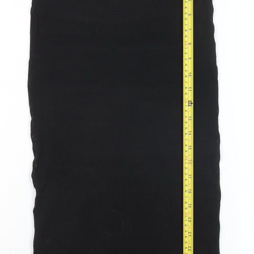 Pink Woman Black XS Midi Pencil Stretch Skirt for Women