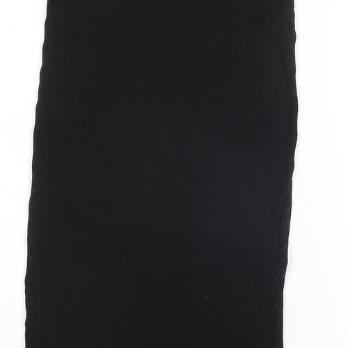 Pink Woman Black XS Midi Pencil Stretch Skirt for Women