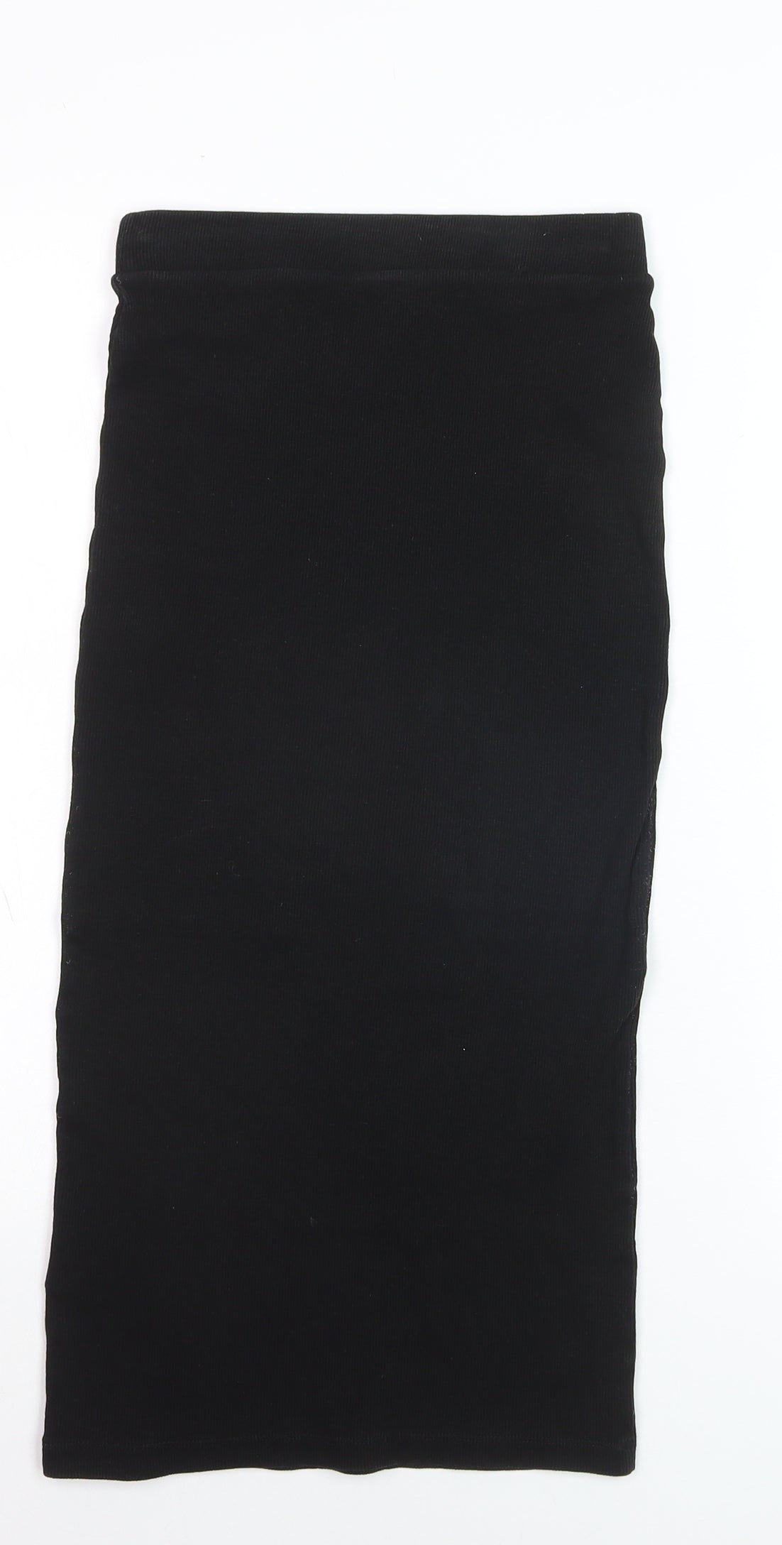 Pink Woman Black XS Midi Pencil Stretch Skirt for Women