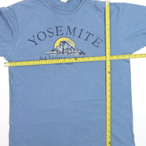 Delta Apparel Men’s Blue Yosemite National Park Graphic T-Shirt Size L