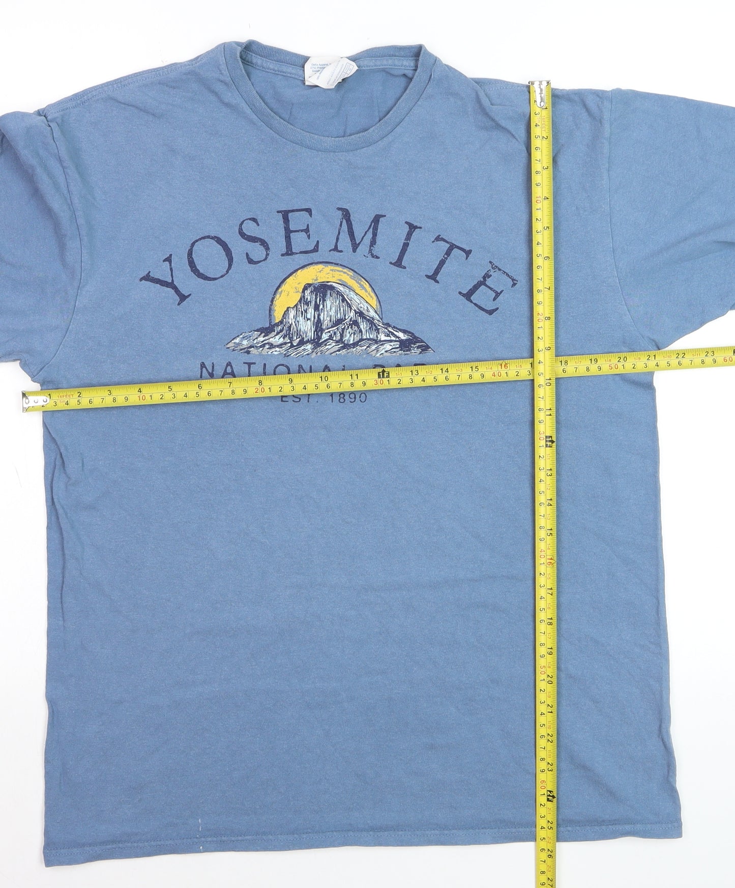Delta Apparel Men’s Blue Yosemite National Park Graphic T-Shirt Size L