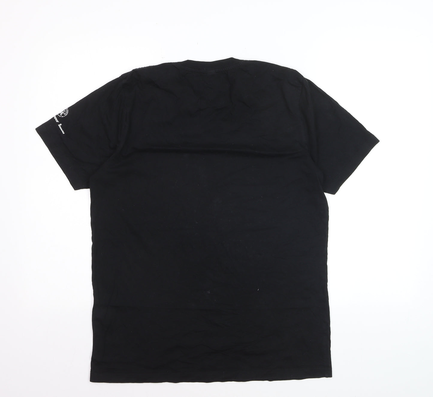 Earth Positive Men's Black Medium Graphic Festival Quote T-Shirt