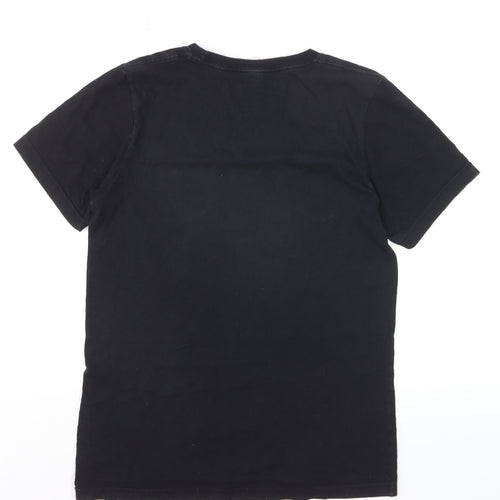 Bella + Canvas Men's Black Graphic Quote Cotton T-Shirt Size S