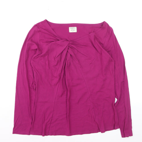 People Tree Women’s Pink Long Sleeve Organic Cotton Blouse Size 14