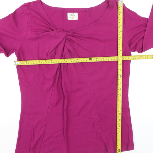 People Tree Women’s Pink Long Sleeve Organic Cotton Blouse Size 14