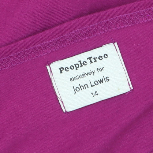 People Tree Women’s Pink Long Sleeve Organic Cotton Blouse Size 14