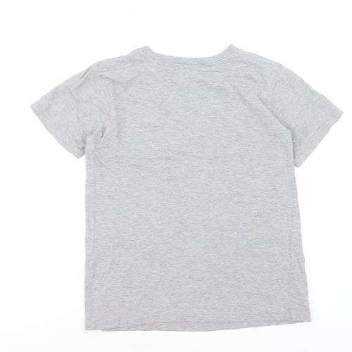Eh! Boys Grey Hockey Graphic T-Shirt Size 10-11 Years Short Sleeve